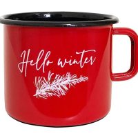 Lonček rdeč 0,37l ”Hello winter”