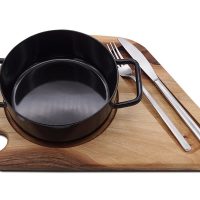 Nizka kozica ETERNA 1l 16cm na lesenem podstavku