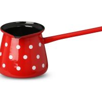 Red coffee pot with dots, 0.4 l