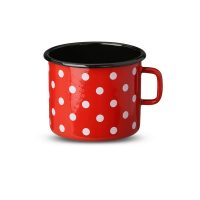 Crvena posuda s točkicama 0,37 l 8 cm