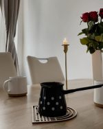 Crna džezva s točkicama, 0,4 l - Slika 2