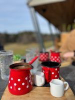 Džezva rdeča s pikami 0,7l - slika 2