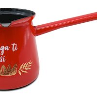 Džezva rdeča "Draga ti si kraljica" 0,4l